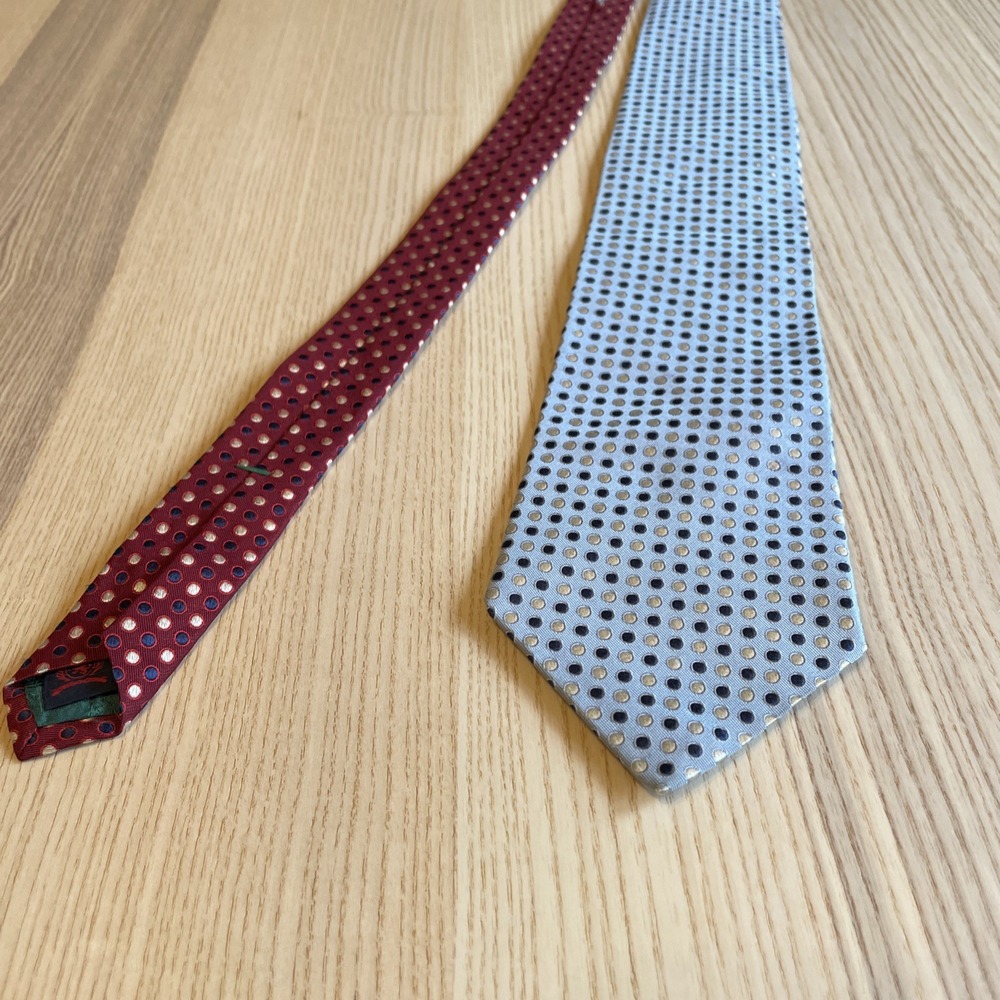 Men's Tommy Hilfiger Neck‎ Tie Polka Dots Blue / Red / White